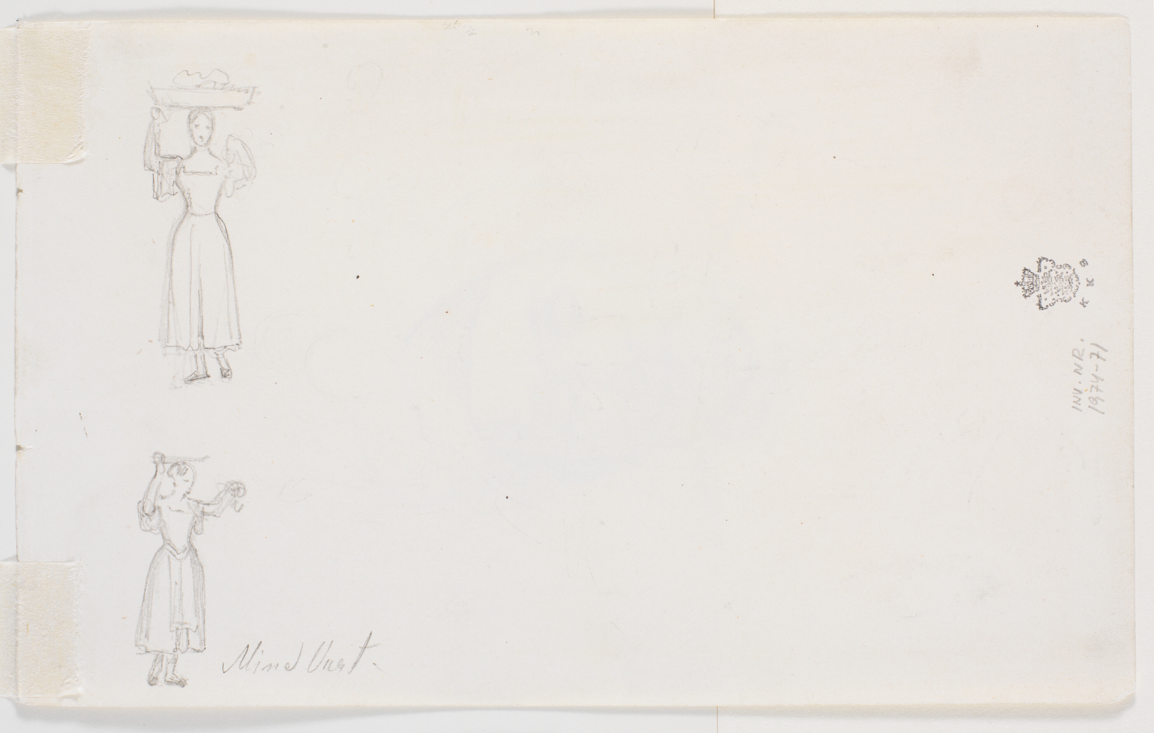 To studier af kvinde med kurv på hovedet